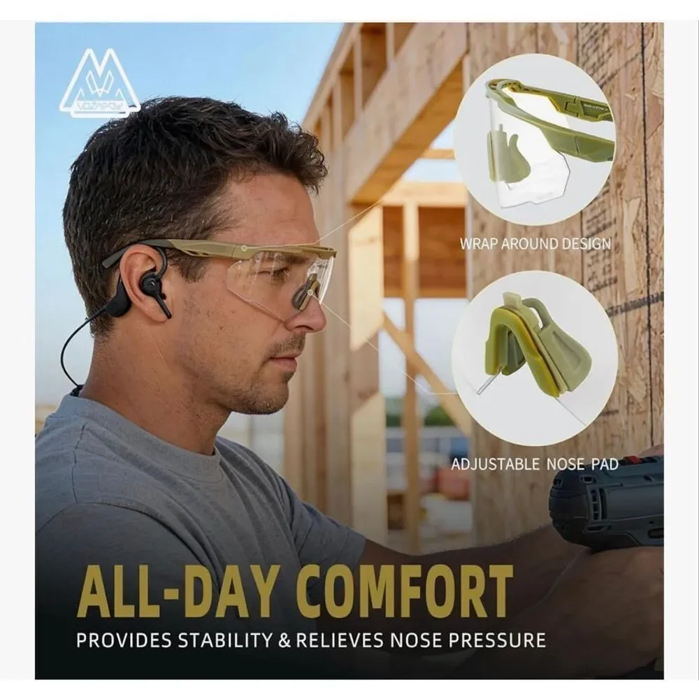 VOZAPOW Shooting Glasses Anti Fog with High Definition Lenses, ANSI Z87+ Certifi